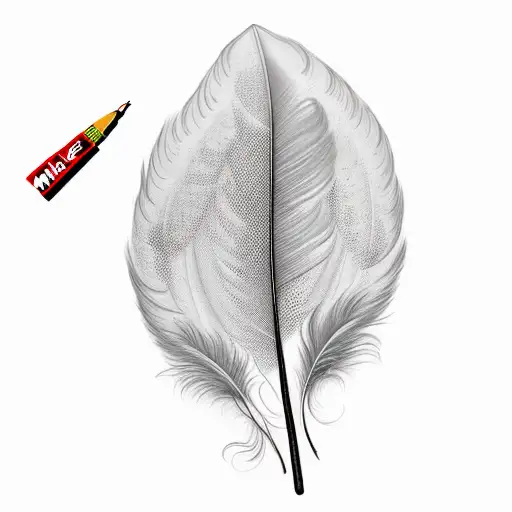 "26" "mike" "desi" "alex" "benji" in a feather tattoo design idea