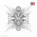 "26" "mike" "desi" "alex" "benji" in a feather tattoo design idea