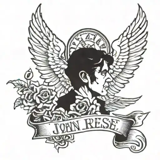 in loving memory of John Reese and jean Reese  tattoo design idea