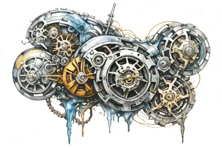 Watercolor tattoo design idea