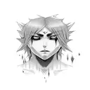 Emo, dead inside, goth, sad, expressive tattoo, you can add anime fragments tattoo design idea