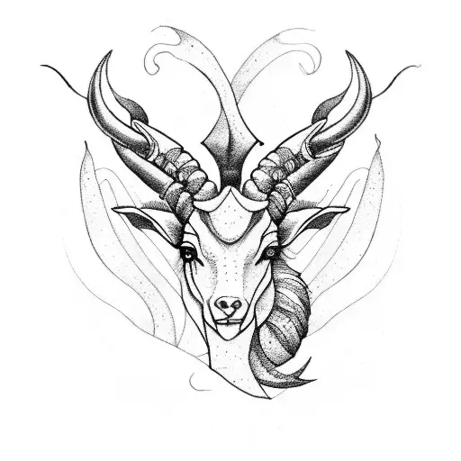 Capricorn and Sagittarius  tattoo design idea