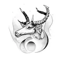 Capricorn and Sagittarius  tattoo design idea