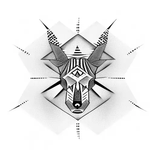 honeycomb infused with stripes tattoo design idea