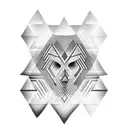 honeycomb infused with stripes diamond shaded tattoo design idea