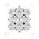honeycomb infused with stripes diamond shaded tattoo design idea
