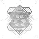 honeycomb infused with stripes diamond shaded tattoo design idea