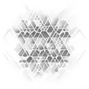 honeycomb infused with stripes diamond shaded tattoo design idea