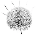 A dandelion blowing in the wind, with each seed representing a cherished memory of the child tattoo design idea