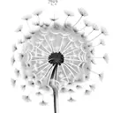A dandelion blowing in the wind, with each seed representing a cherished memory of the child tattoo design idea