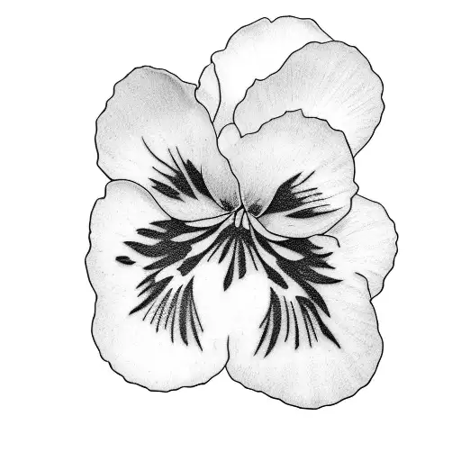 pansy tattoo design idea