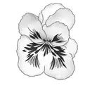 pansy tattoo design idea
