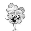 pansy tattoo design idea