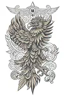 Poland eagle fire tattoo design idea