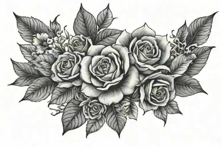 lighter full of flowers tattoo design idea