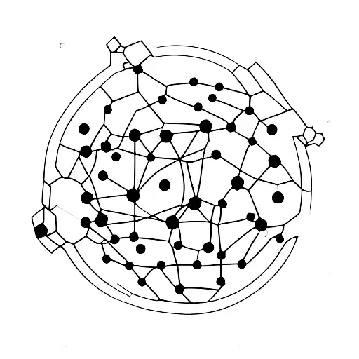 a caffeine molecule  tattoo design idea