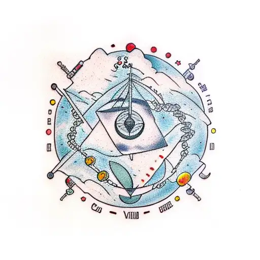 a caffeine molecule  tattoo design idea