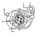 a caffeine molecule  tattoo design idea