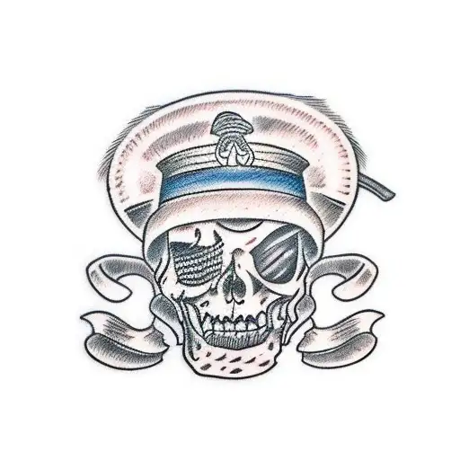 straw hat pirates tattoo design idea
