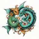 Pisces and Scorpio together  tattoo design idea