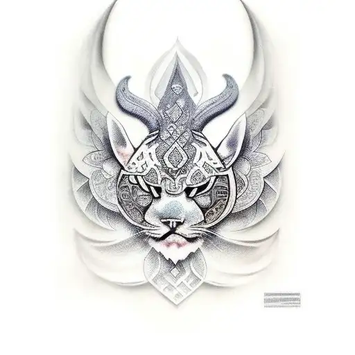 persian mythology tattoo design idea