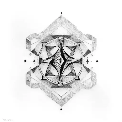 gemini symbol and lilacs tattoo design idea