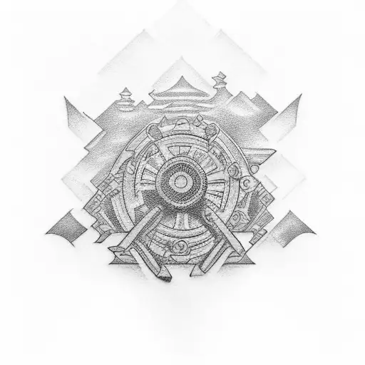 cannon tattoo design idea