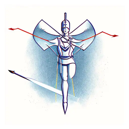 bow and arrow  tattoo design idea