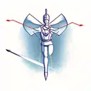 bow and arrow  tattoo design idea