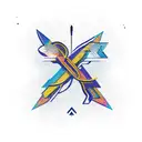 bow and arrow  tattoo design idea