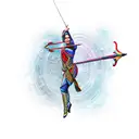 bow and arrow  tattoo design idea