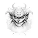 Aizen removing mask showing evil face tattoo design idea