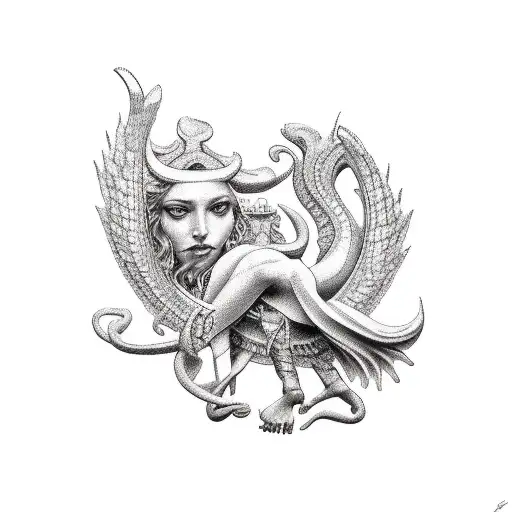 sleeve greek mythology tattoo design idea