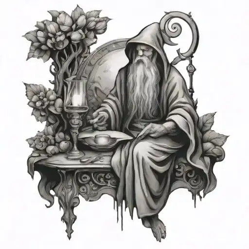 the hermit tarot tattoo design tattoo design idea