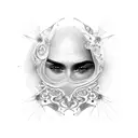 face covered witg too many hands tattoo design idea