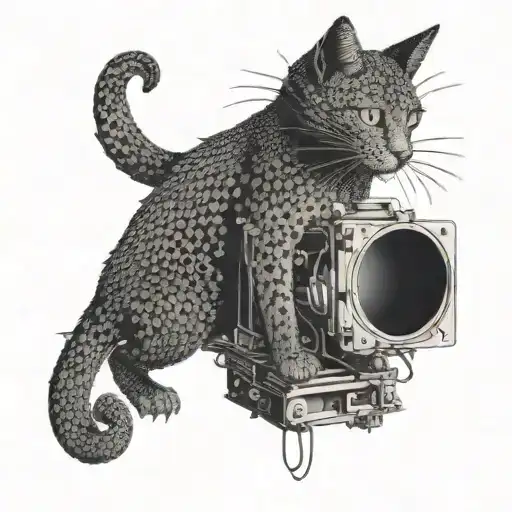 Schrödinger's cat is a thought experiment, sometimes described as a paradox, of quantum superposition.  tattoo design idea