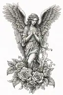 sleep token bands angel tattoo design idea