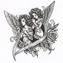 the angels cry and the street sings tattoo design idea