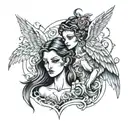 the angels cry and the street sings tattoo design idea