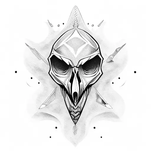 Skull Shark tattoo design idea