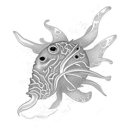 sea creatures tattoo design idea