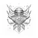 sea creatures tattoo design idea