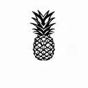 Pineapple tattoo design idea