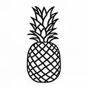 Pineapple tattoo design idea
