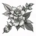 august december birth flowers  tattoo design idea
