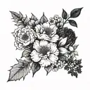 august december birth flowers  tattoo design idea