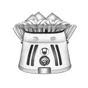 toaster wearing a shower cap tattoo design idea