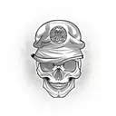 skull with chef cap  tattoo design idea