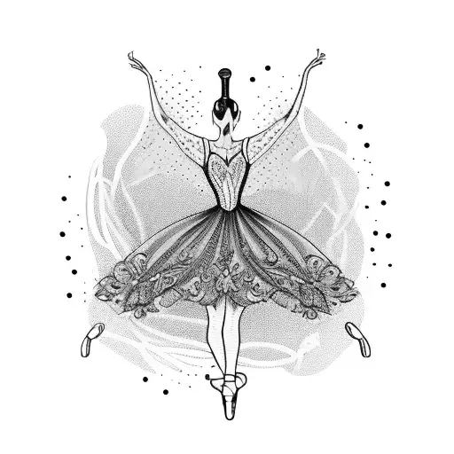 ballerina tattoo design idea