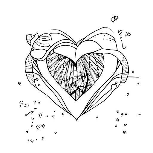 a broken heart  tattoo design idea